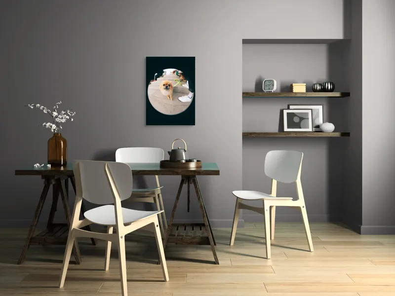 Tablou Canvas Pomeranian pe trepte gălăgioase, 50 x 70 cm – poza 5