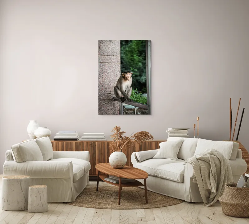 Tablou Canvas Maimuță în Natură Urbană Relaxare Concentrare, 70 x 100 cm – poza 4