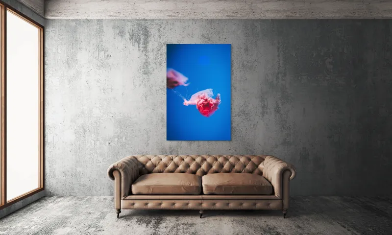 Tablou Canvas Meduză Subacvatică Albastră Artă Marină, 100 x 150 cm – poza 6