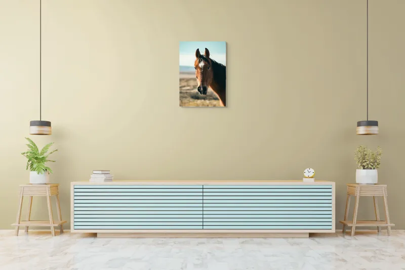 Tablou Canvas Cal în bătaia vântului de toamnă pe peisaj natură, 50 x 70 cm – poza 6