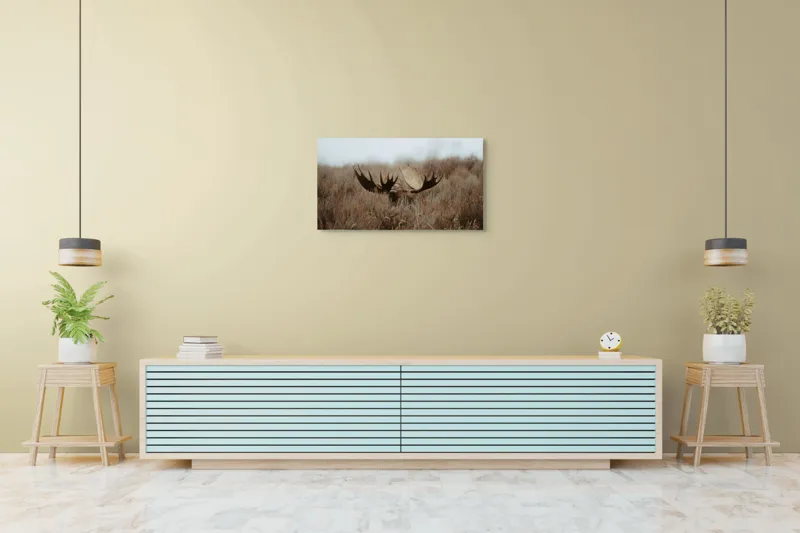 Tablou Canvas Elan printre ierburile toamnei uscate pe teme de natură, 90 x 50 cm – poza 5