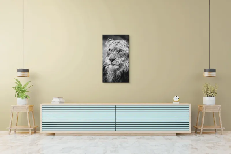 Tablou Canvas Leu Majestuos Regele Savanei Africane Artă Murală, 50 x 90 cm – poza 6