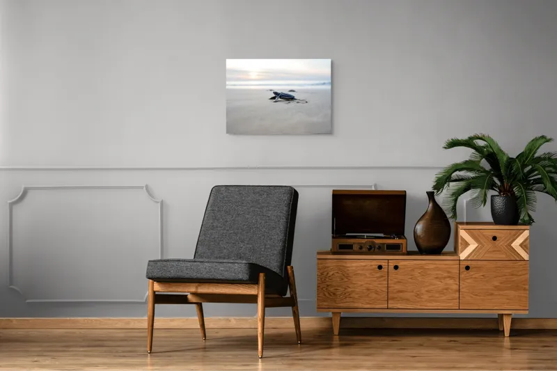 Tablou Canvas Natură Ocean Țestoasă Răsărit Plajă Pasiune, 70 x 50 cm – poza 4
