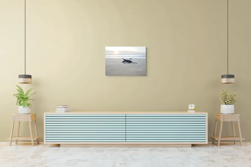 Tablou Canvas Natură Ocean Țestoasă Răsărit Plajă Pasiune, 70 x 50 cm – poza 7