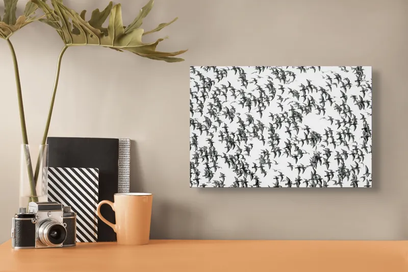 Tablou Canvas Păsări în Zbor Sincronizat Armonie și Libertate, 39 x 26 cm – poza 3