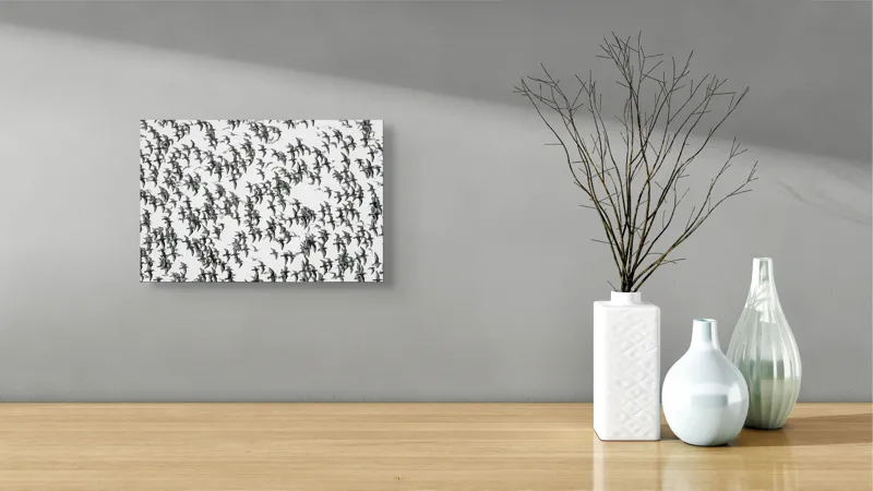 Tablou Canvas Păsări în Zbor Sincronizat Armonie și Libertate, 39 x 26 cm – poza 8