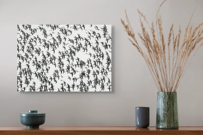 Tablou Canvas Păsări în Zbor Sincronizat Armonie și Libertate, 54 x 39 cm – poza 4