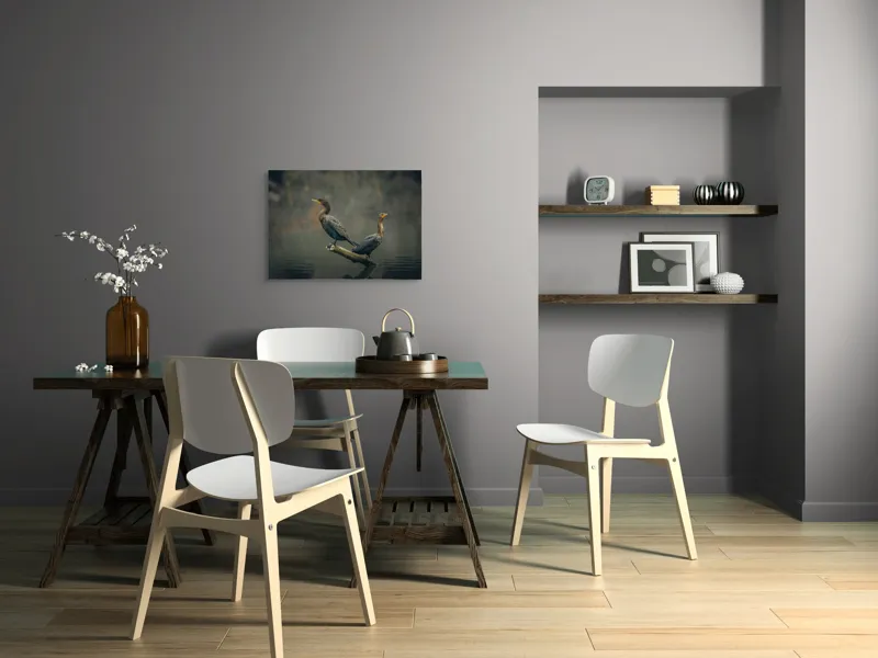 Tablou Canvas Cormorani pe peisajul acvatic, 70 x 50 cm – poza 5