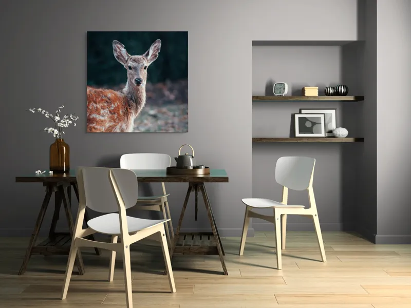Tablou Canvas, "Văzut în pădurea adâncă de toamnă", 100 x 100 cm – poza 6
