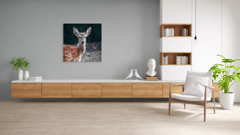Tablou Canvas, "Văzut în pădurea adâncă de toamnă", 100 x 100 cm – poza 8