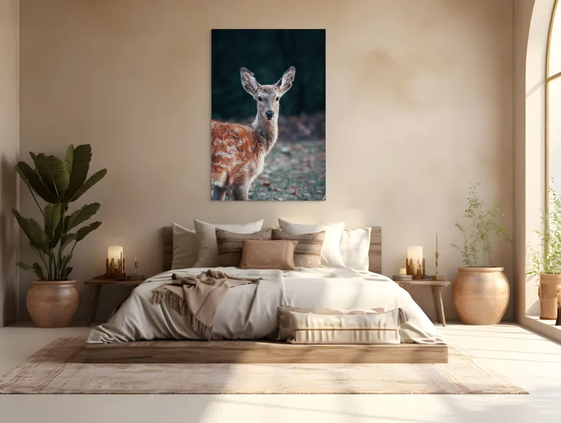 Tablou Canvas, "Văzut în pădurea adâncă de toamnă", 100 x 150 cm – poza 3