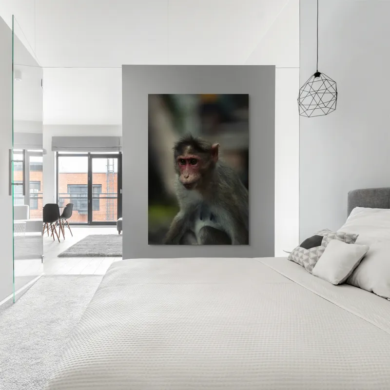 Tablou Canvas, "Maimuța contemplativă în pădurea tropicală", 100 x 150 cm – poza 5