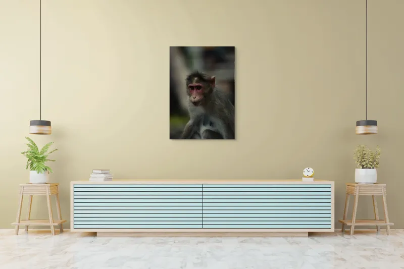 Tablou Canvas, "Maimuța contemplativă în pădurea tropicală", 70 x 100 cm – poza 5