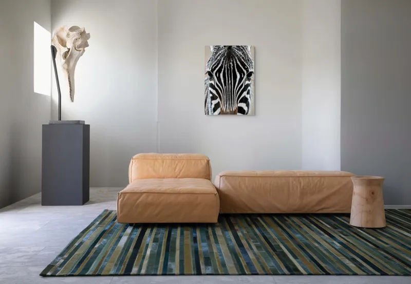 Tablou Canvas, "Zebra în prim-plan fascinantă și elegantă", Dungi, Simetrie, Contrast, Natură, Intensitate, Privire, Artă, 50 x 70 cm – poza 7