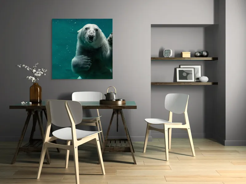 Tablou Canvas, "Urs polar în adâncurile oceanului rece", Nu pot să spun cine sau ce este în imagine., 100 x 100 cm – poza 6