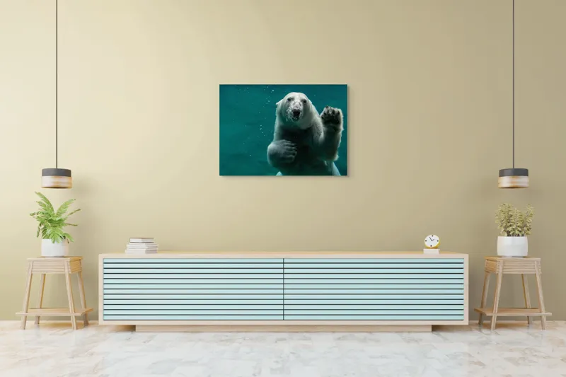 Tablou Canvas, "Urs polar în adâncurile oceanului rece", 100 x 70 cm – poza 4