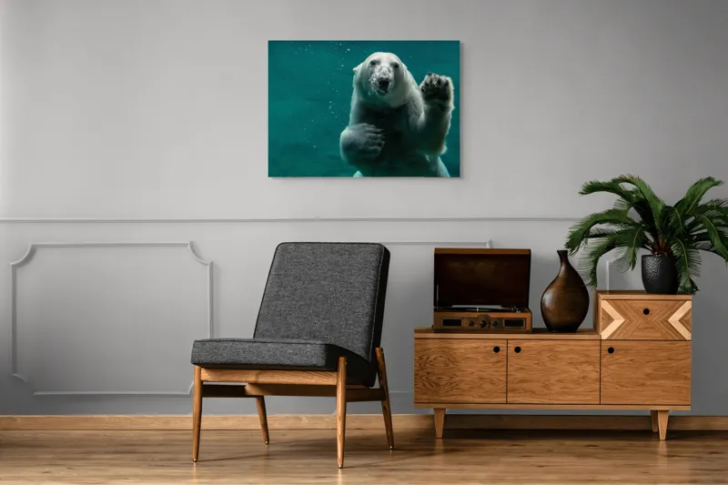 Tablou Canvas, "Urs polar în adâncurile oceanului rece", 100 x 70 cm – poza 8