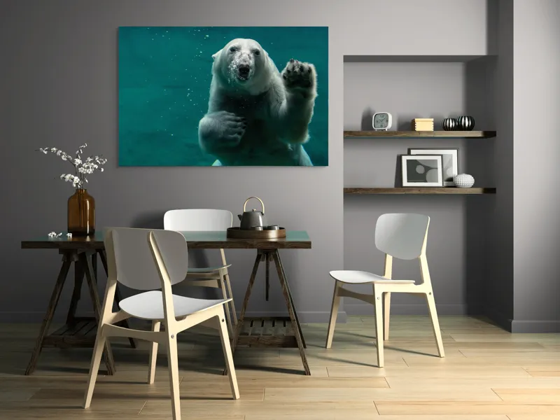 Tablou Canvas, "Urs polar în adâncurile oceanului rece", Nu pot să spun cine sau ce este în imagine., 150 x 100 cm – poza 5