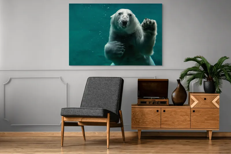 Tablou Canvas, "Urs polar în adâncurile oceanului rece", Nu pot să spun cine sau ce este în imagine., 150 x 100 cm – poza 8