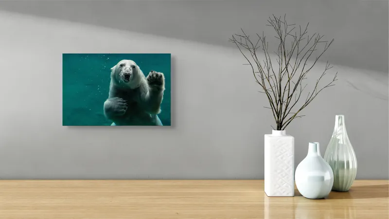 Tablou Canvas, "Urs polar în adâncurile oceanului rece", Nu pot să spun cine sau ce este în imagine., 39 x 26 cm – poza 8