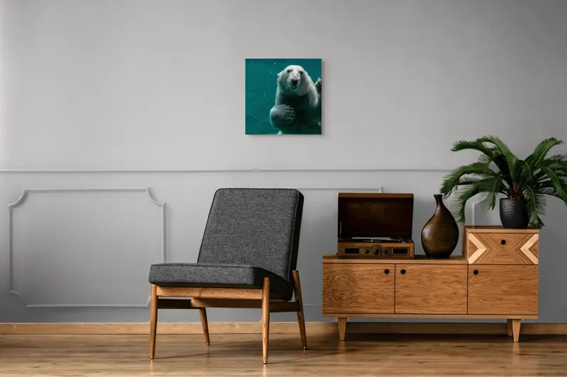 Tablou Canvas, "Urs polar în adâncurile oceanului rece", 50 x 50 cm – poza 6
