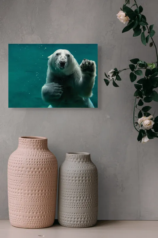Tablou Canvas, "Urs polar în adâncurile oceanului rece", Nu pot să spun cine sau ce este în imagine., 54 x 39 cm – poza 8