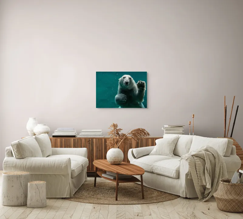Tablou Canvas, "Urs polar în adâncurile oceanului rece", Nu pot să spun cine sau ce este în imagine., 70 x 50 cm – poza 6
