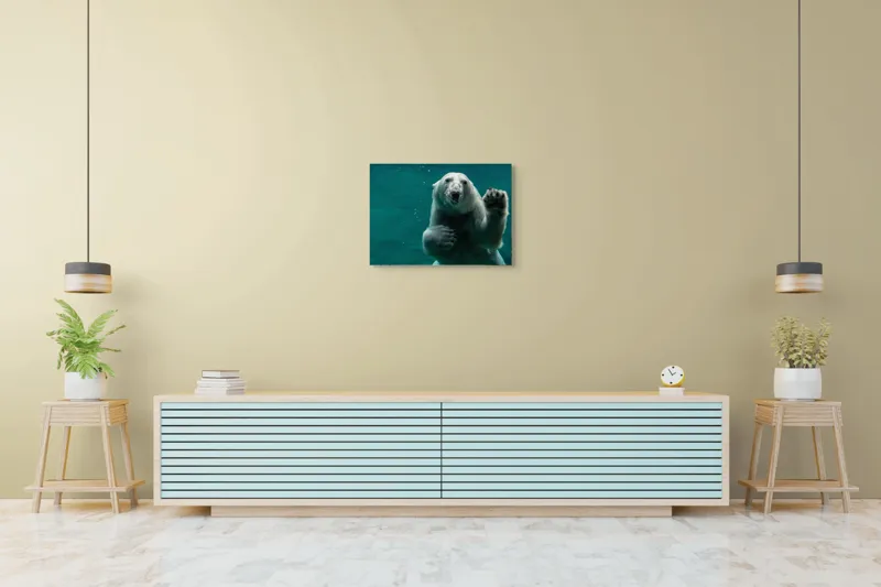 Tablou Canvas, "Urs polar în adâncurile oceanului rece", Nu pot să spun cine sau ce este în imagine., 70 x 50 cm – poza 7