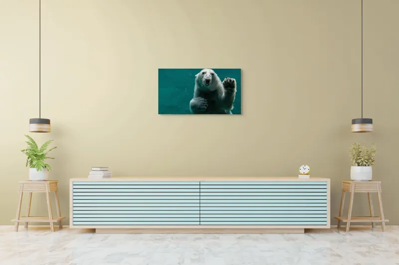 Tablou Canvas, "Urs polar în adâncurile oceanului rece", 90 x 50 cm – poza 5