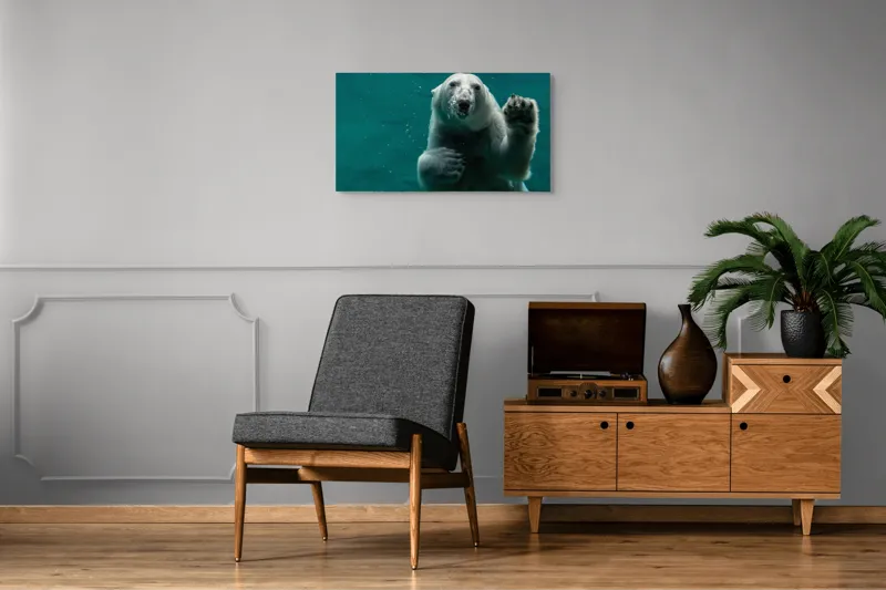 Tablou Canvas, "Urs polar în adâncurile oceanului rece", 90 x 50 cm – poza 6