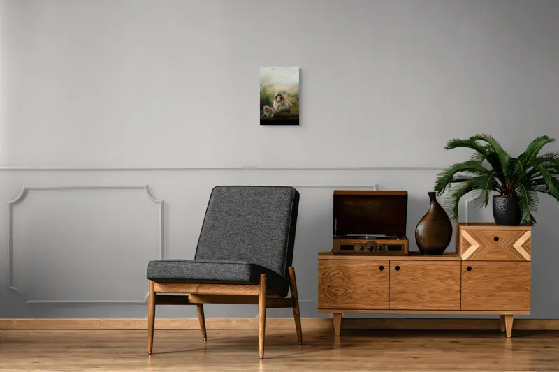 Tablou Canvas, "Maimuțe odihnindu-se în natură", Maimuță, Blană, Natură, Toamnă, Privire, Relaxează, Singurătate, Culori, Pădure, Vreme, Dulceagă, Observație, 26 x 39 cm – poza 8