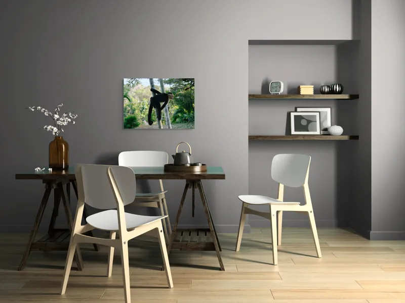 Tablou Canvas, "Maimuța curioasă printre copaci verzi", 70 x 50 cm – poza 5
