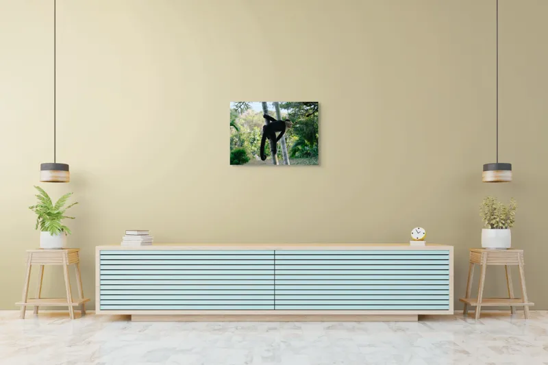 Tablou Canvas, "Maimuța curioasă printre copaci verzi", 70 x 50 cm – poza 7