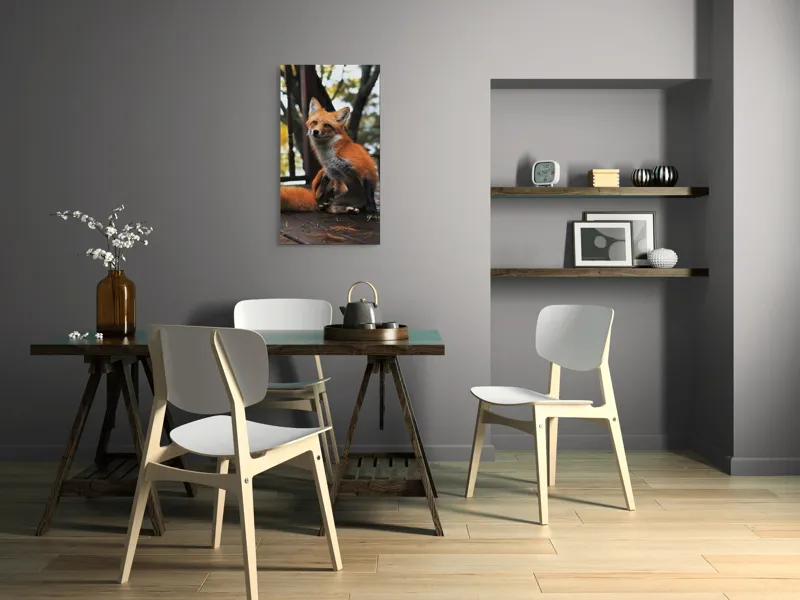 Tablou Canvas, "Vulpea pe verandă în amurg", 50 x 90 cm – poza 4