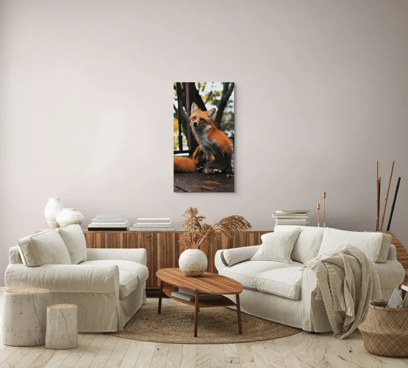 Tablou Canvas, "Vulpea pe verandă în amurg", 50 x 90 cm – poza 7