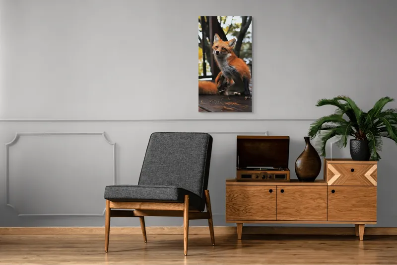 Tablou Canvas, "Vulpea pe verandă în amurg", 50 x 90 cm – poza 8
