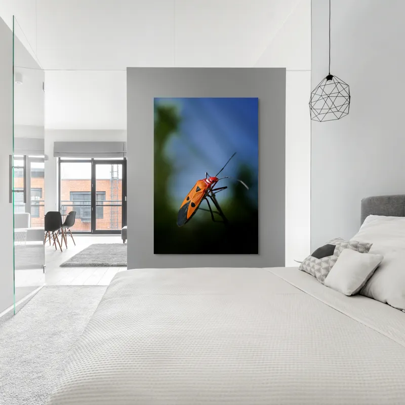 Tablou Canvas, "Gângania pe o creangă subțire", Clar, Contrast, Culoare, Detalii, Naturalețe, Lumină, Perspective, Formă, Textură., 100 x 150 cm – poza 5