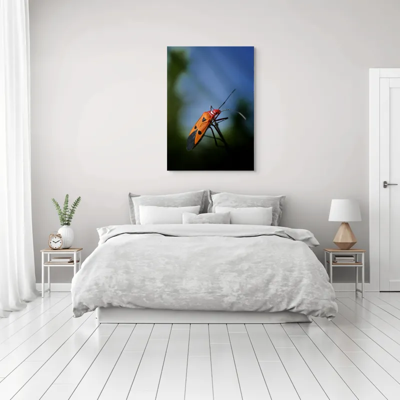 Tablou Canvas, "Gângania pe o creangă subțire", Clar, Contrast, Culoare, Detalii, Naturalețe, Lumină, Perspective, Formă, Textură., 70 x 100 cm – poza 3