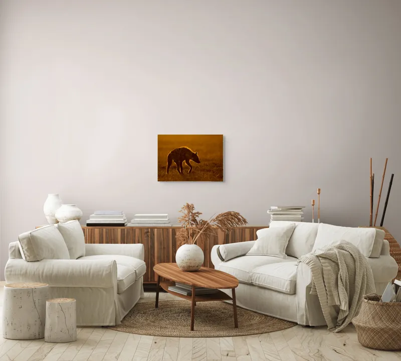 Tablou Canvas, "Hiena în lumina apusului african", Nu pot spune cine sau ce este în imagine., 54 x 39 cm – poza 5