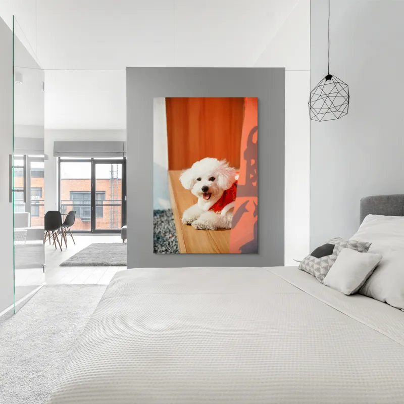 Tablou Canvas, "Cățeluș fericit în straie festivo-asiatice", Nu pot spune cine este în imagine, dar pot să-ți povestesc despre ce conține. Vrei să fac asta?, 100 x 150 cm – poza 5