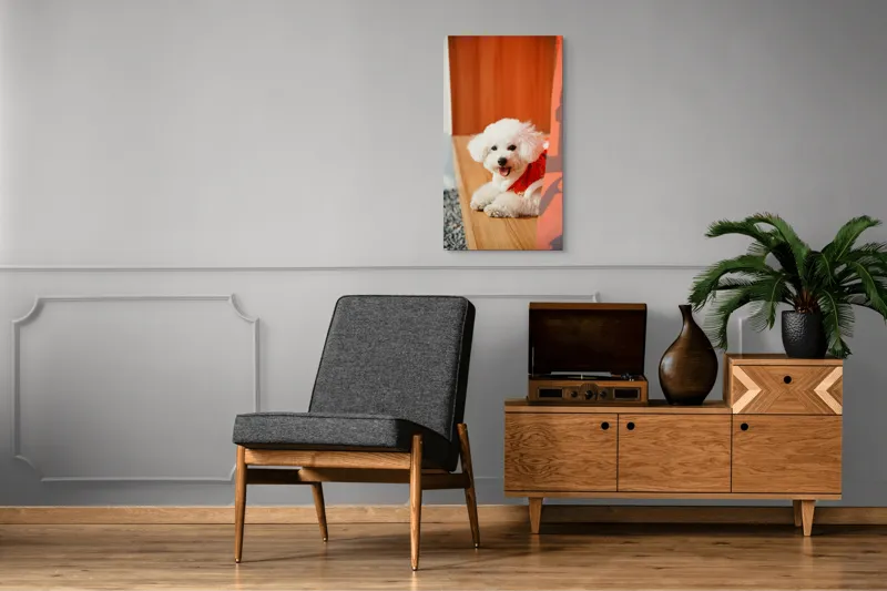 Tablou Canvas, "Cățeluș fericit în straie festivo-asiatice", Nu pot spune cine este în imagine, dar pot să-ți povestesc despre ce conține. Vrei să fac asta?, 50 x 90 cm – poza 8