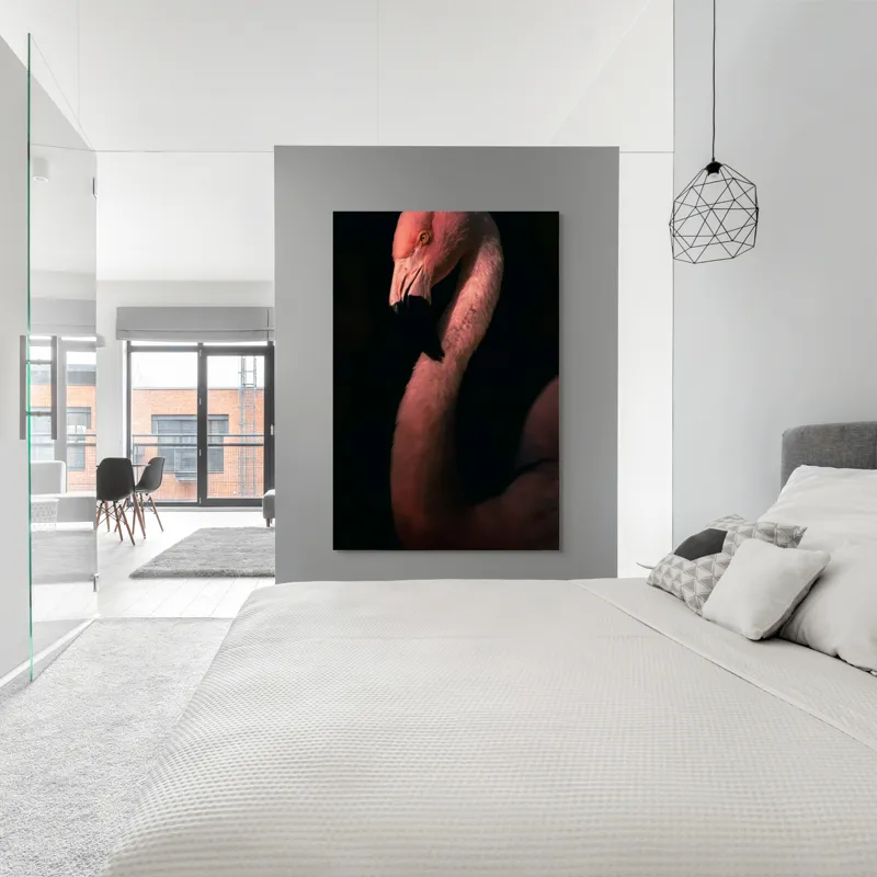 Tablou Canvas, "Flamingo în lumina apusului", 100 x 150 cm – poza 5