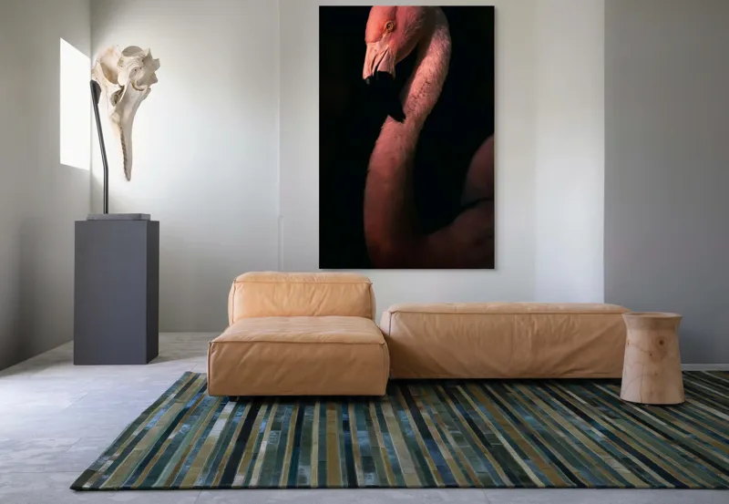 Tablou Canvas, "Flamingo în lumina apusului", 100 x 150 cm – poza 7