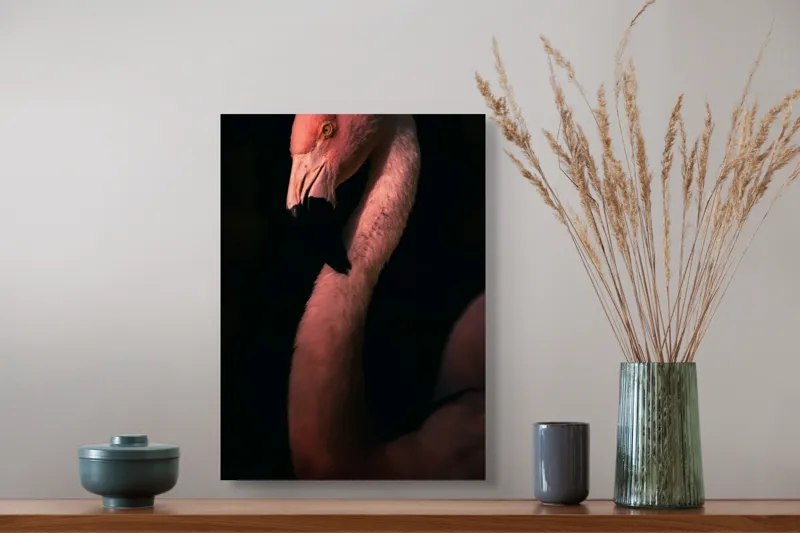 Tablou Canvas, "Flamingo în lumina apusului", 39 x 54 cm – poza 3