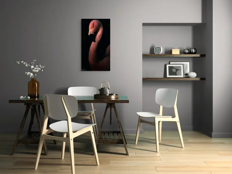 Tablou Canvas, "Flamingo în lumina apusului", 50 x 90 cm – poza 4
