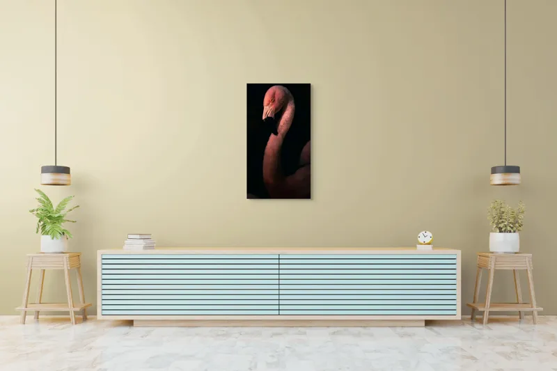 Tablou Canvas, "Flamingo în lumina apusului", 50 x 90 cm – poza 6