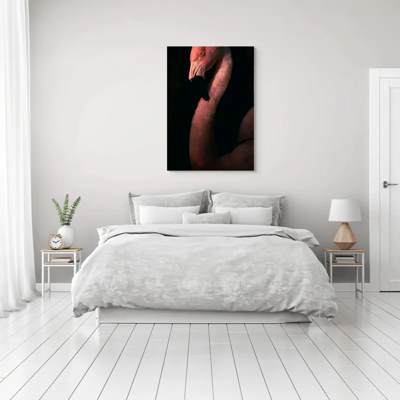 Tablou Canvas, "Flamingo în lumina apusului", 70 x 100 cm – poza 3