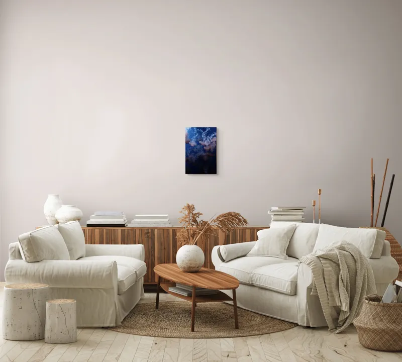Tablou Canvas, "Dansul grațios al meduzelor colorate", Eteric, Grațios, Albastru, Misterios, Acvatic, Delicat, Fluid, Lumină, Vibrant, Calm, 26 x 39 cm – poza 7
