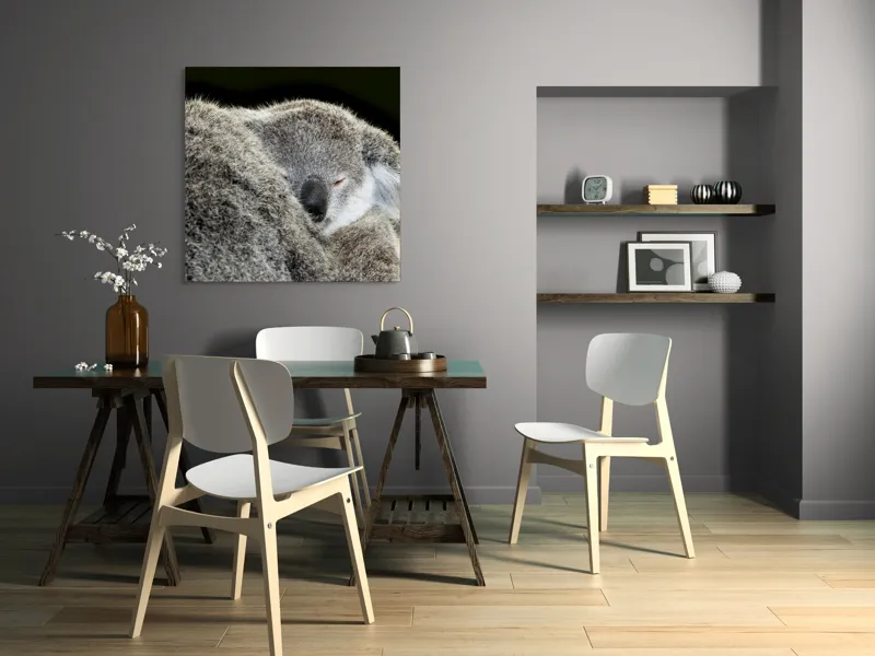Tablou Canvas, "Visul liniștit al puiului de koala", Somn, Blândețe, Căldură, Blană, Koala, Liniște, Odihnă, 100 x 100 cm – poza 6
