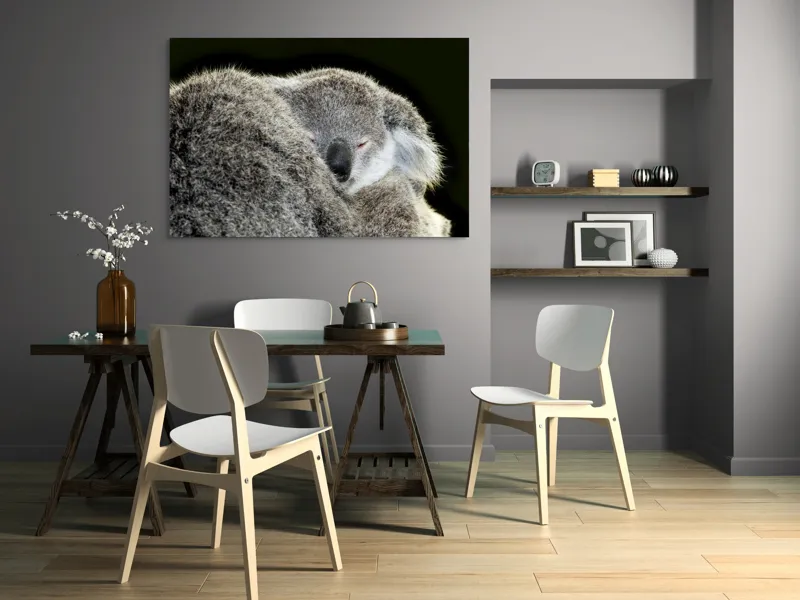 Tablou Canvas, "Visul liniștit al puiului de koala", Somn, Blândețe, Căldură, Blană, Koala, Liniște, Odihnă, 150 x 100 cm – poza 5